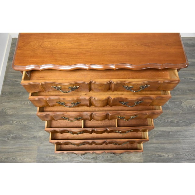 French Provincial Cherry Tall Dresser Chairish