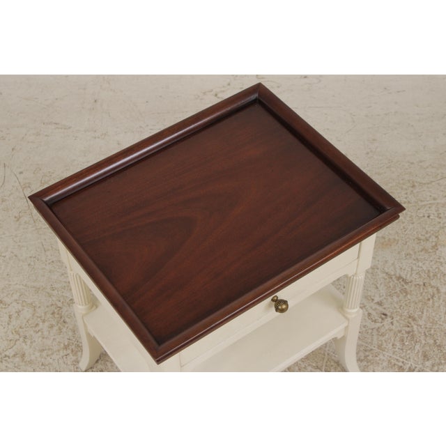 Off-white Pair of Hickory Chair 1 Drawer Mariette Himes Gomez Nightstands For Sale - Image 8 of 18