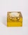 Yellow crystal ashtray made in East Germany, 1960s.