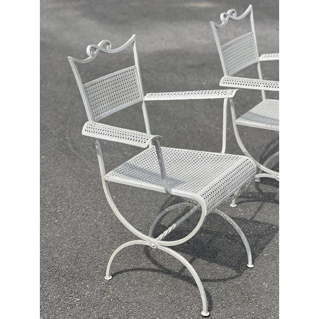 White Wrought Iron Garden Set from Maison Jansen, 1960s, Set of 5 For Sale - Image 8 of 18