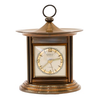 Swiss Watch Table Clock Carmic Geneve 7 Jewels, 1950s For Sale