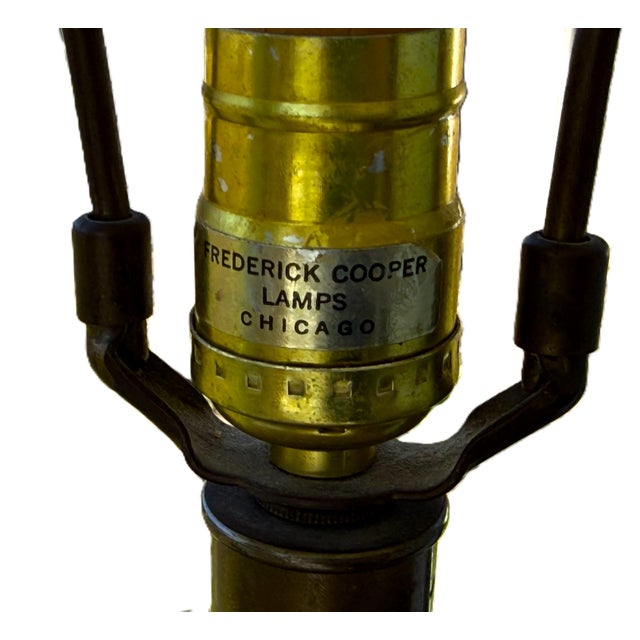 Black Frederick Cooper Table Lamp Signed by Frederick Cooper- 34" Tall For Sale - Image 8 of 12