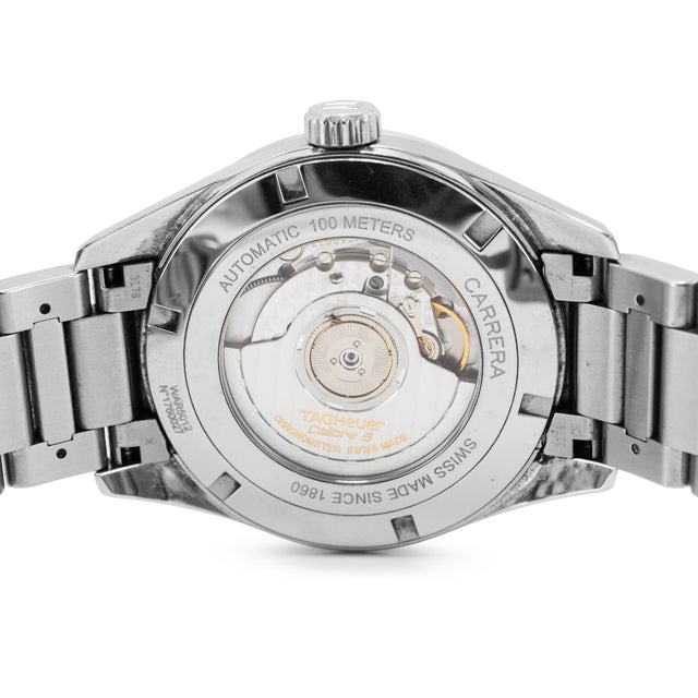 Tag Heuer Carrera Calibre 8 GMT Grand Date 41mm war5012.ba0723 Steel Watch For Sale In Houston - Image 6 of 9