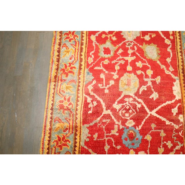 Extravagant 19th Century Oushak Wide Long Runner rug no. j5332 For Sale - Image 10 of 10