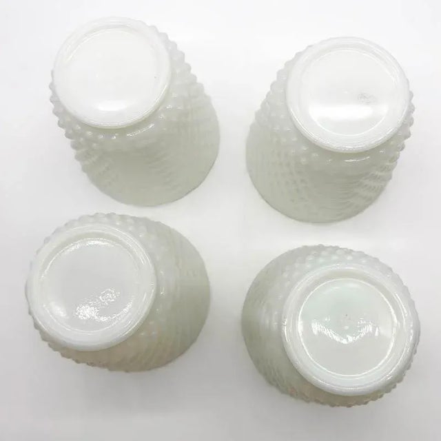Mid 20th Century Fire King Hobnail Milk Glass Planters- Set of 4 For Sale - Image 10 of 10