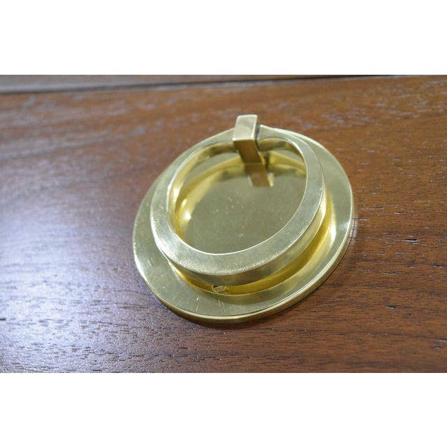 Brown 1950s Edward Wormley for Dunbar Cabinet with Brass Hardware For Sale - Image 8 of 14