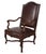 French Antique Louis XV Style Leather Fauteuil Executive Desk Chair For Sale - Image 3 of 6