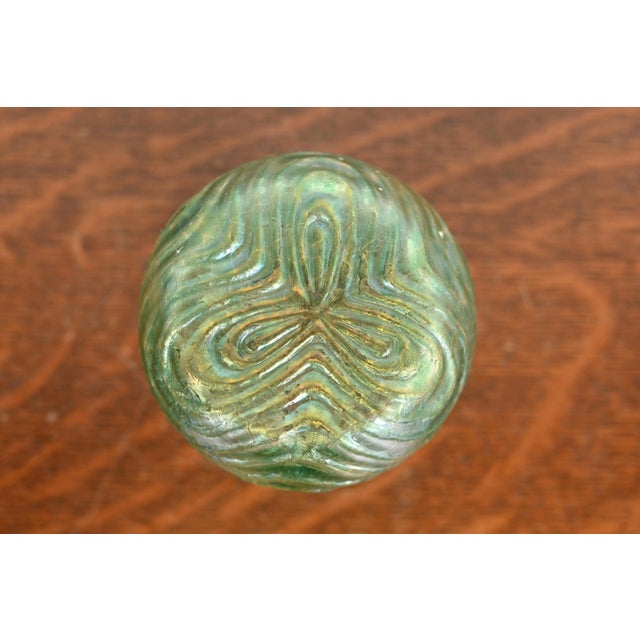 Green Loetz Art Nouveau Oceanik Iridescent Art Glass Vase For Sale - Image 8 of 10