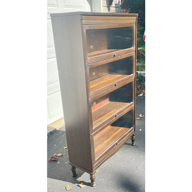 American Gunn Vintage Barrister Style Bookcase For Sale - Image 3 of 12
