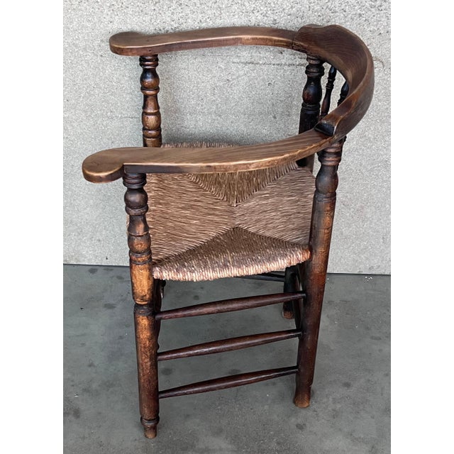 Mid 20th Century Pair of Spanish Horseshoe Back and Cane Armchairs For Sale - Image 12 of 18