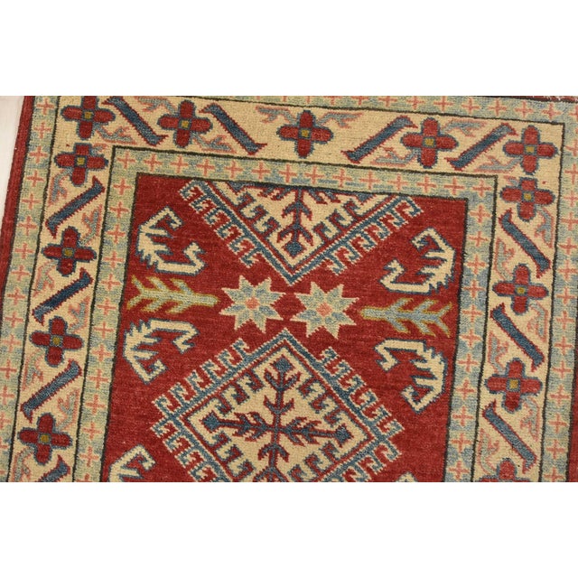 Kazak Runner 2'8'' X 11'10'' Red Wool Hand-Knotted Oriental Rug For Sale In Philadelphia - Image 6 of 12