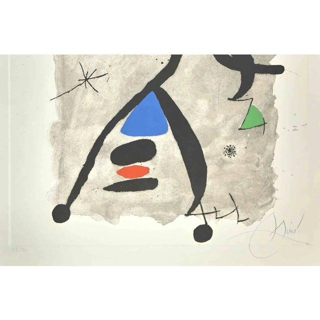 For Alberti, For Spain! it's an artwork realized by Joan Mirò in 1975. Etching, 90 x 66 cm. Hand signed. Edition 62/90....