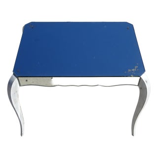 Wooden Coffee Table and Mirror, 1950s For Sale