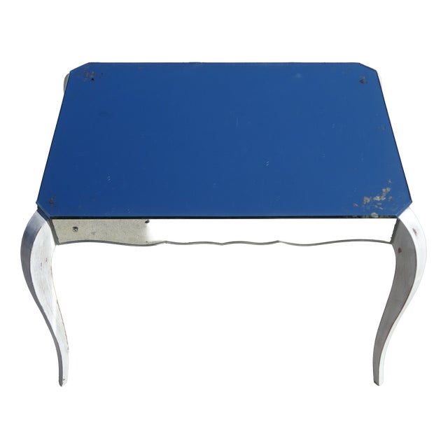 Wooden Coffee Table and Mirror, 1950s For Sale