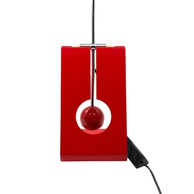 Red Picchio Woodpecker Table Lamp by Mauro Martini for F.lli Martini, Italy, 1970s For Sale - Image 12 of 18