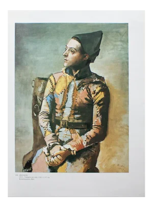 1985 After Pablo Picasso "Arlequin", First Edition Parisian Full-Color Print