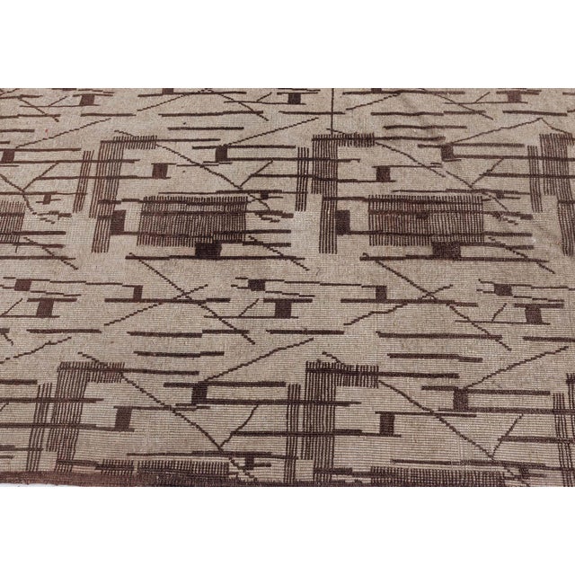 Art Deco Doris Leslie Blau Art Deco Turkish Carpet by Zeki Müren For Sale - Image 3 of 9