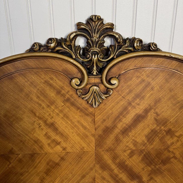 Vintage Ca. 1930s French Provincial Full-Size Headboard For Sale - Image 4 of 7