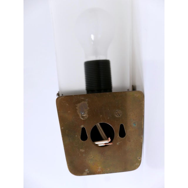 Large Mid-Century Modern Brass & Acrylic Wall Light or Sconce, Germany, 1950s For Sale - Image 14 of 15