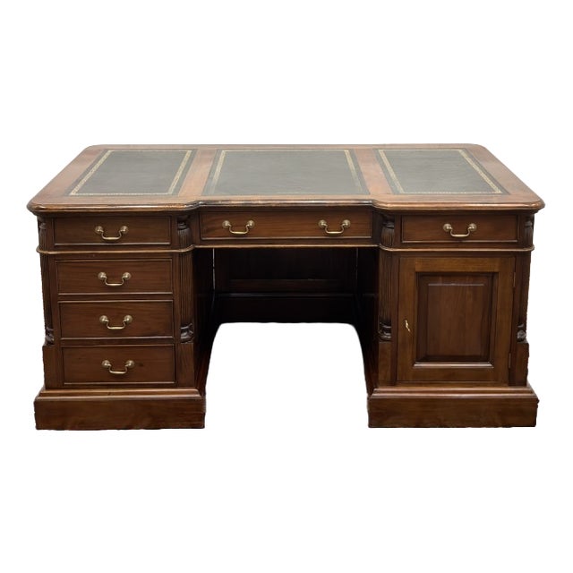 English Chesterfield Desk with Backboard For Sale