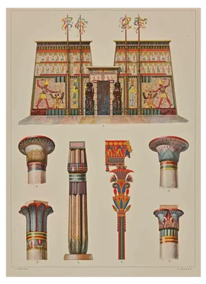 After A. Alessio, Decorative Motifs: Egyptian, Chromolithograph