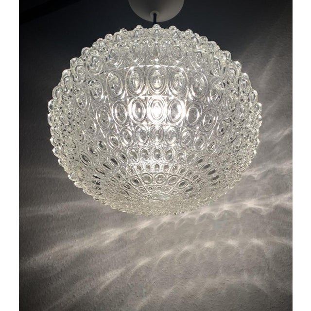 Silver Bubble Glass Pendant Lamp, 1970s For Sale - Image 8 of 10