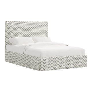 Stoffer Home x Cloth & Company Maura Slipcover Bed in Francie Blue - California King For Sale