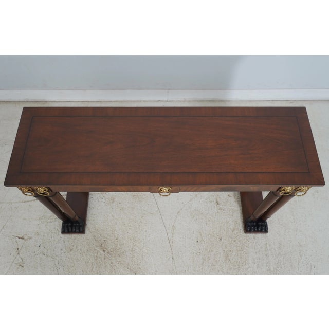 Neoclassical Baker Neoclassical Mahogany Console Table W. Paw Feet For Sale - Image 3 of 12
