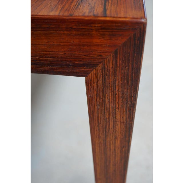 Brown Restored Rosewood Coffee Table with Royal Copenhagen Tiles by Severin Hansen for Haslev Møbelsnedkeri, 1960s For Sale - Image 8 of 9