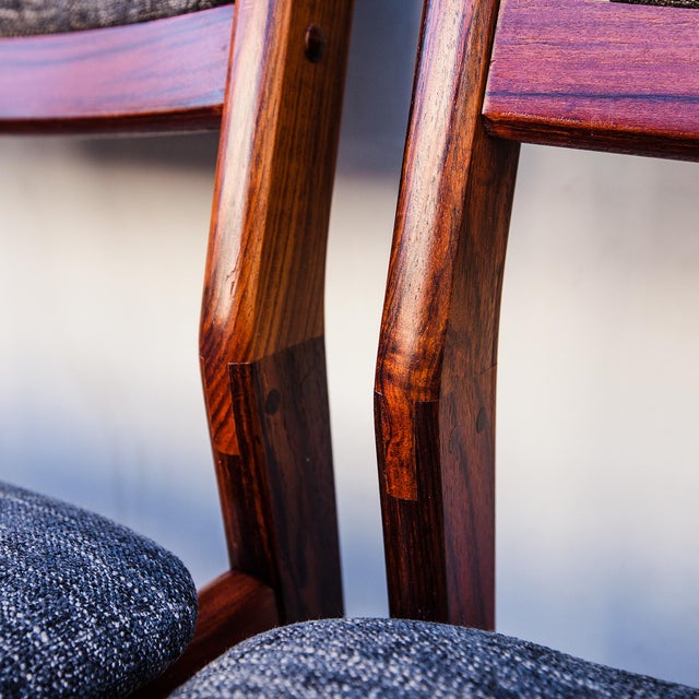 1970s 1970s Danish Mid Century Modern Rosewood Dining Chairs by Spottrup - Set of 8 For Sale - Image 5 of 12