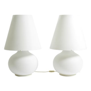 Large Vintage Paralume Table Lamps from Leucos, 1980s, Set of 2 For Sale