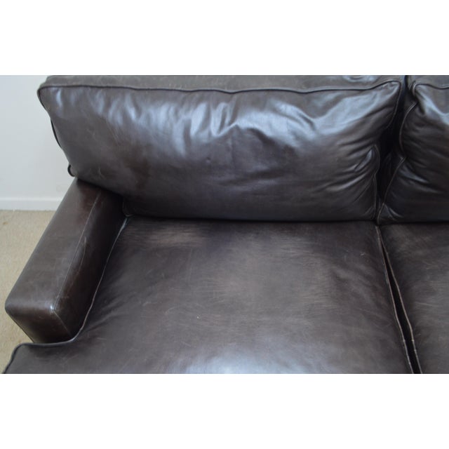 Baker Leather Sofa For Sale - Image 11 of 18