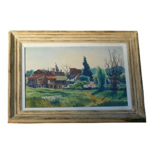 Dillon Lauritzen 1946 Calif. Regionalist Watercolor