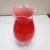 Beautiful hand blown vintage red vase with a ruffled top 11" tall.