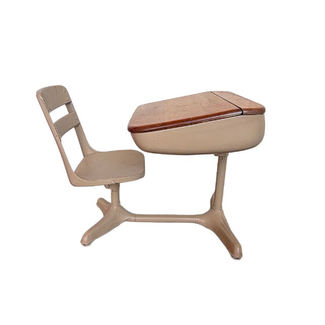 1940s 1940's American Seating Co. School Desk and Chair For Sale - Image 5 of 11