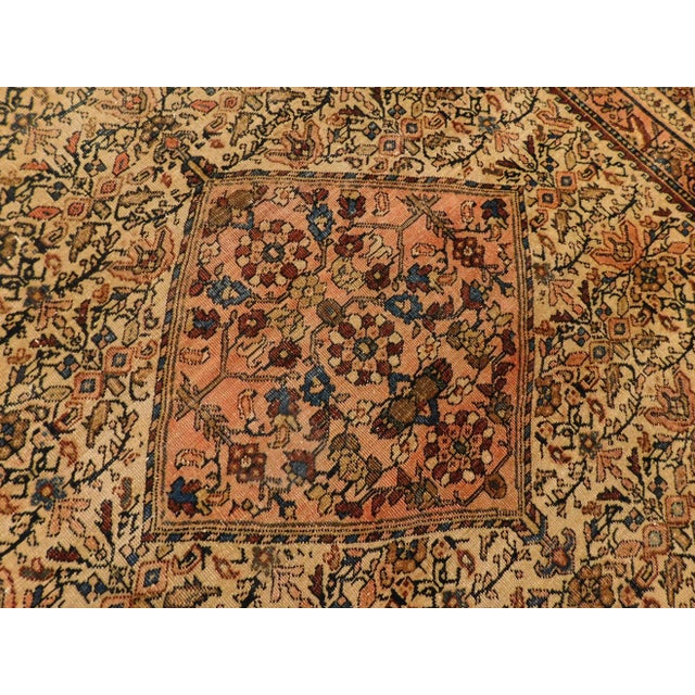 Textile Antique Persian Sarouk Farahan Rug - 4′ × 6′2″ For Sale - Image 7 of 13