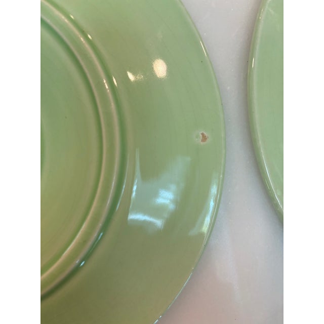 Vintage French Green Majolica Oyster Plate, Proceram For Sale - Image 12 of 13