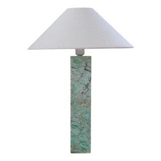 Mid-Century Green Marble Table Lamp by Bergboms, Sweden, 1960s For Sale