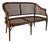 Hollywood Regency Faux Bamboo Cane Settee For Sale
