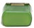 Metal Antique Opaque Green Glass Dresser/Powder Box With Brass Lid For Sale - Image 7 of 7