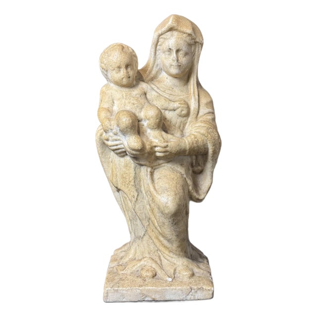 Italian Emilian Artist, Sculpture Depicting the Madonna and Child, 16th Century, Marble For Sale