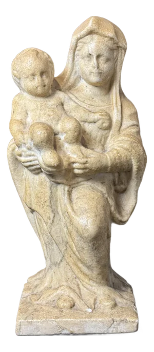 Italian Emilian Artist, Sculpture Depicting the Madonna and Child, 16th Century, Marble