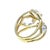 Metal Ippolita 18k Yellow Gold Rock Crystal Quartz and Diamond Ring, Size 6.75 For Sale - Image 7 of 9