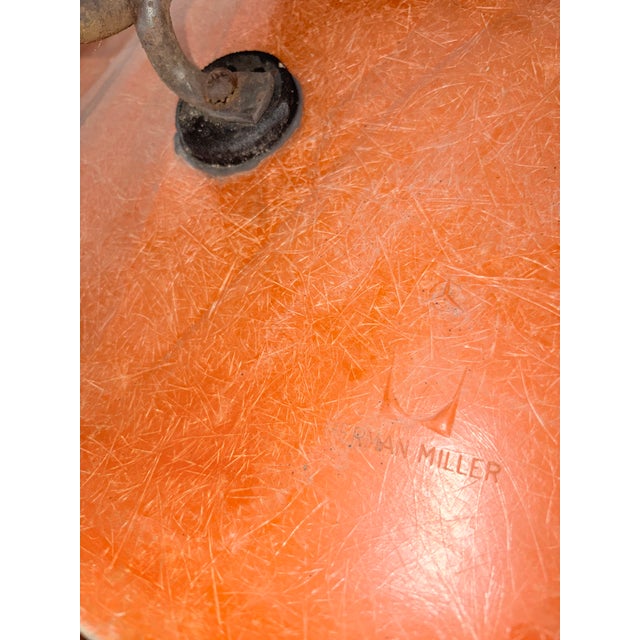 1950s Authentic Herman Miller Eames Fiberglass Side Chair – Original Finish W/ Metal Base For Sale - Image 9 of 10
