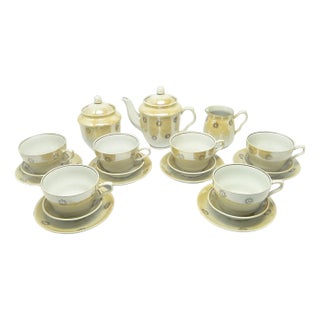 Postmodern Coffee Cups and Saucers from Polomny, Ukraine, 1970s, Set of 21 For Sale