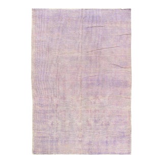 Pasargad DC Contemporary Light Blue Hand Knotted Vintage Overdyed Rug For Sale