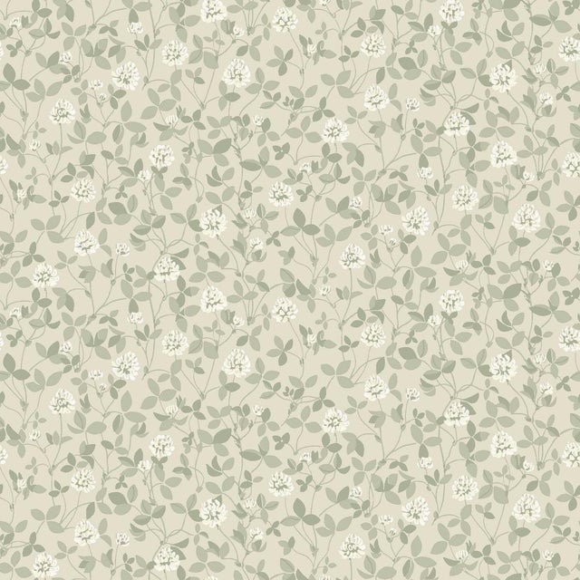 Early 21st Century Boråstapeter Klöver Wallcovering In Sage For Sale - Image 5 of 5
