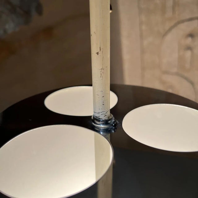 1970s White Cylinder Table Lamp Style of Kartell Italy For Sale - Image 10 of 13