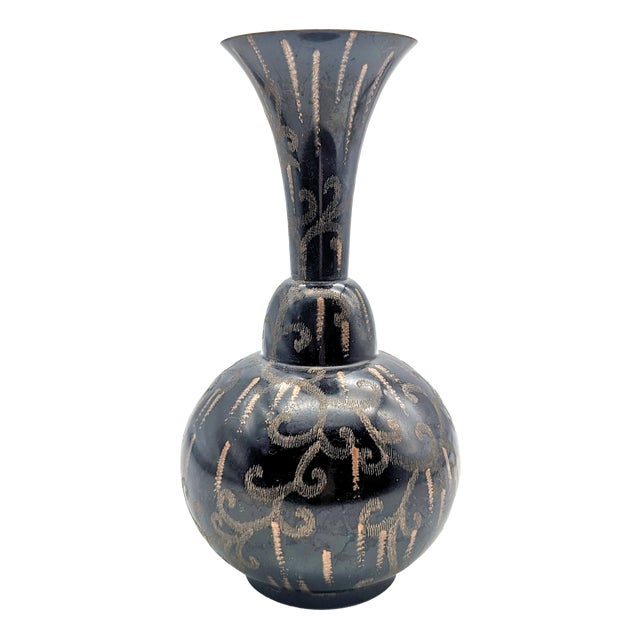 Art Deco German Dinanderie Ikora Metal Vase Model 29/22 by WMF, 1925 For Sale