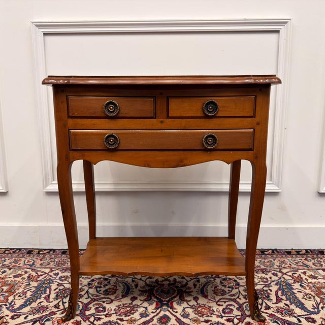 Antique French Cherrywood Side Table For Sale - Image 5 of 11